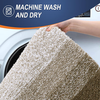 OLANLY Bathroom Runner Rug - Extra Soft Microfiber Mat | Quick-Dry, Washable 47x20 Coffee Color