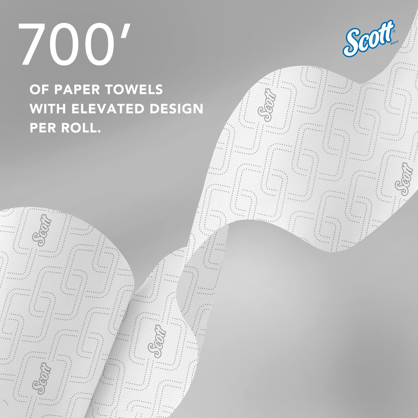 Scott Professional Pro High-Capacity Hard Roll Paper Towels, Bulk (53925), Hardwound, Elevated Design, Absorbency Pockets, for ScottBrand Blue Core Dispensers (6 Rolls at 700' Each, 4,200'/Case)