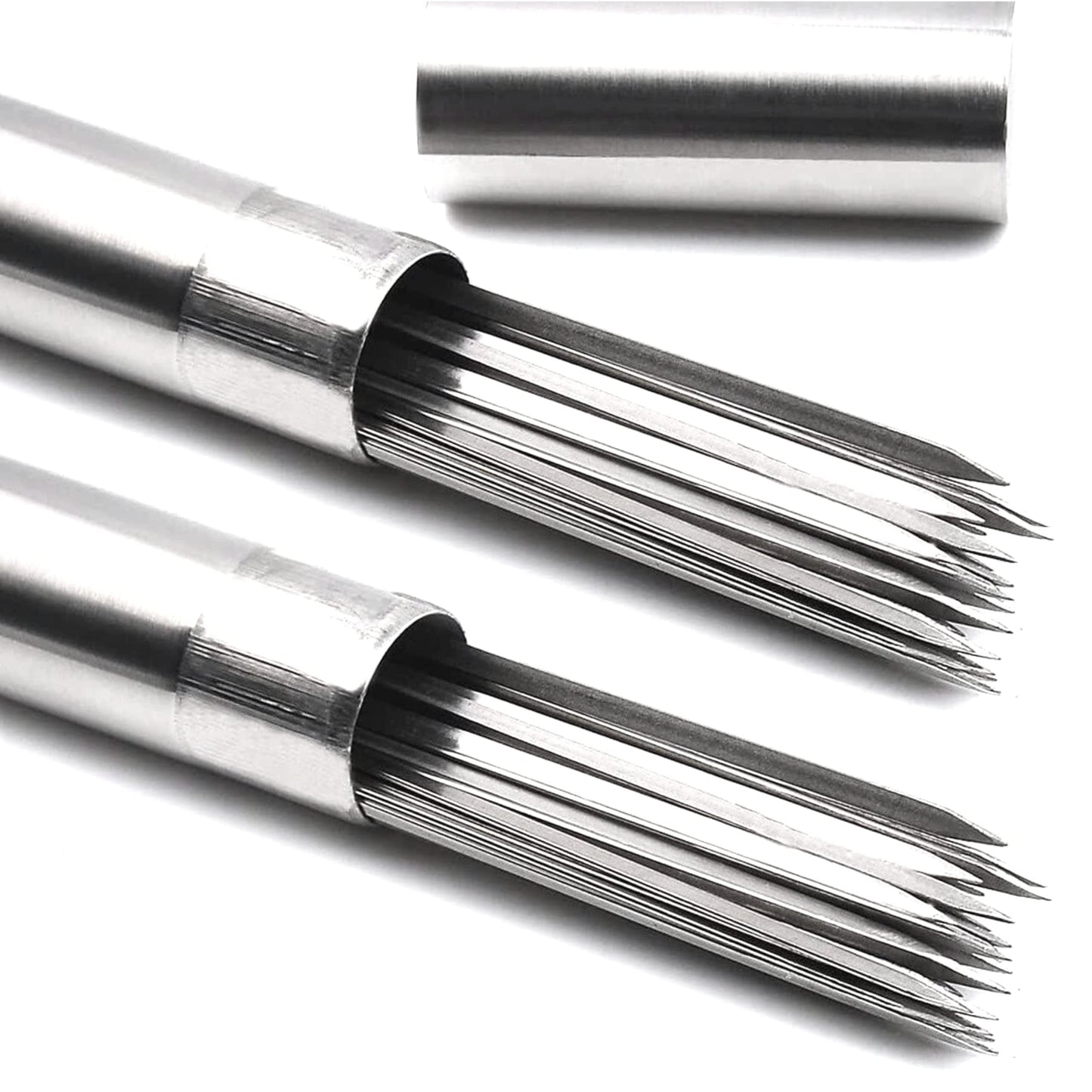 Killer's Instinct Outdoors Flat Metal Grilling Skewers Wider Thicker Stainless Steel Reusable BBQ Sticks Barbecue Skewers 14’’0.16’’0.05’’ Set of 24 Barbecue Metal Kebab Sticks For Grill