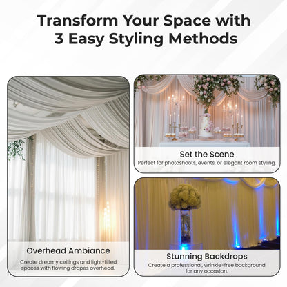 OnlineEEI Pipe & Drapes Portable Stand Kit, 8FT x 20FT Photo Backdrop Set with Portable Stand, Photography Background for Weddings, Birthday Parties, Business Events (Royal)