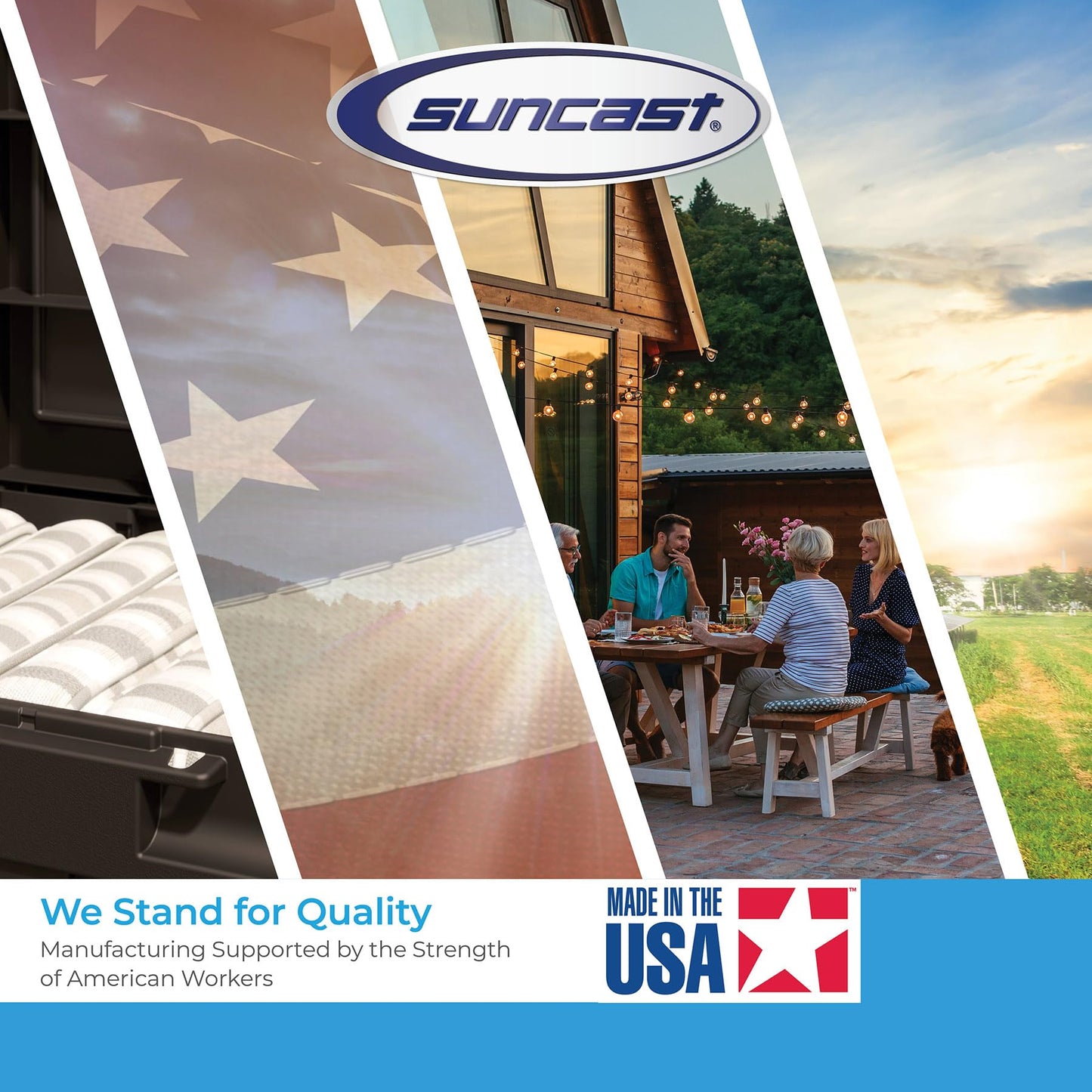 Suncast Hose Reel with Smart Trak Hose Guide, Water-Tight Connection, Durable Resin Construction, 225' Hose Capacity, Brown, Made in the USA