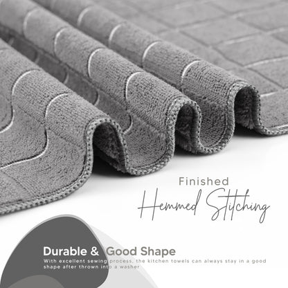Utopia Towels - Microfiber Kitchen Towels, Super Absorbent 18 x 26 Inches, Durable, Soft, and Lint Free Dish Towels, Ideal for Cleaning Dishes, Pans, and Kitchen Appliance (8 Pack, Grey)