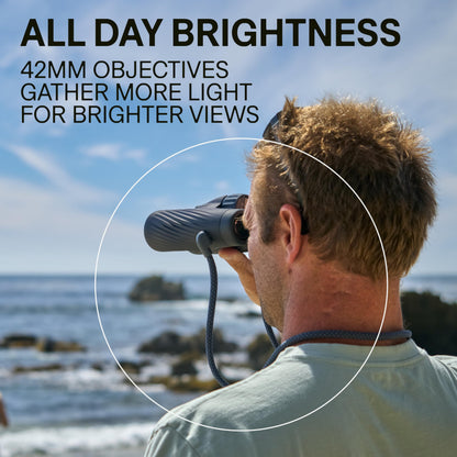 Bushnell A5 10x42 Binoculars for Adults & Kids, Waterproof, Fogproof, 10X Magnification, Dielectric & Phase Coated Prisms, Fully Multi-Coated Lenses & Rubber Armor - Cilantro Green