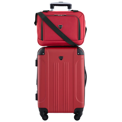 Travelers Club Chicago Hardside Expandable Spinner Luggage, Red, 5 Piece Set