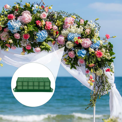 Hahood 24 Packs Floral Foam Cage Rectangle Flower Cage Holders with Floral Foam Flower Arrangement Supplies for Fresh Flowers, Home Wedding Decorations, 11.8 x 4.3 x 3.1 Inches