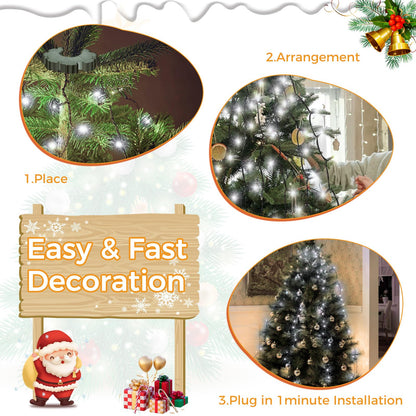 litogo Christmas Tree Lights 480LED Fairy Lights 9.8FT Remote 8 Modes Waterproof Dimmable Cool White TL24AC
