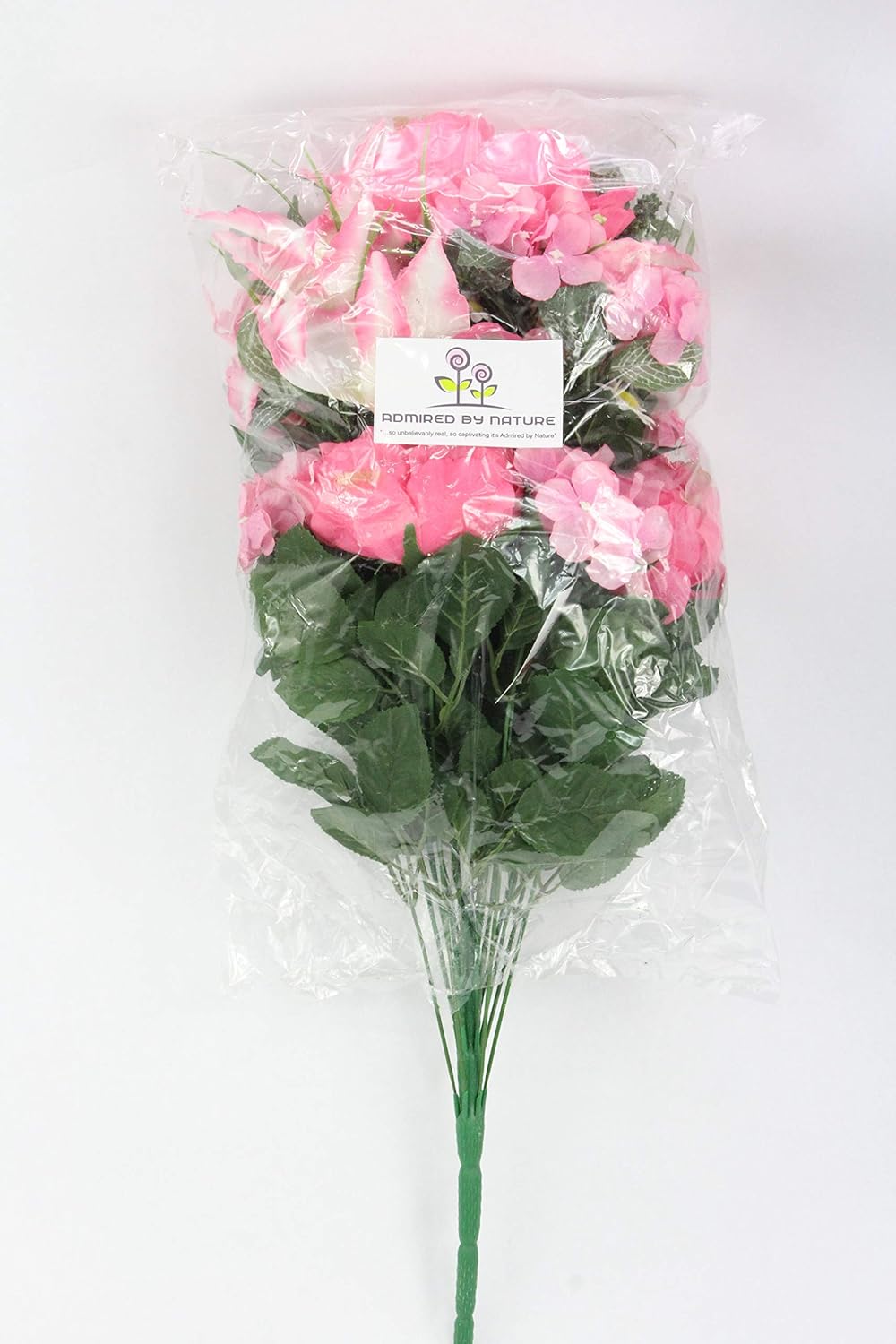 Admired By Nature 24 Stem Artificial Flowers - Mixed Bush for Home & Wedding Decoration