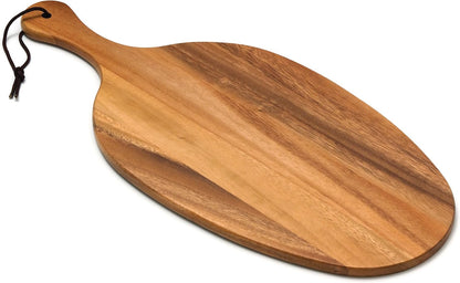 Lipper International Acacia Wood Oblong-Shape Paddle Board for Serving, 8-3/4" x 19-1/4"
