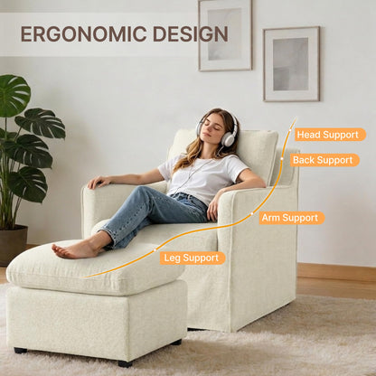 KISLOT Swivel Accent Chair Rocking Recliner 360 Degree Swivel Armchair Machine-Washable Cover for Nursery Living Room Bedroom