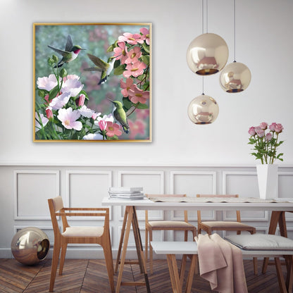 JOYSTRY Diamond Art Dots Painting Kits for Adults, DIY Hummingbird Paint with Diamonds Large Size Full Drill Round Gem Jewel Crystal Paintings Kit for Home Wall Decoration (Hummingbirds 14x14 in)