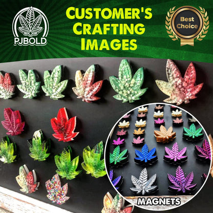 PJ BOLD Marijuana Leaf Gummy Molds Silicone Candy Mold Kit - 3 Pack