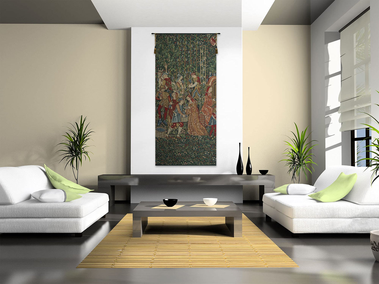 C Charlotte Home Furnishings Inc Wine Makers Belgian Tapestry Wall Hanging | Viscose Cotton and Polyester Blend Wall Art | 97 in. x 44 in | Home Decor Accents