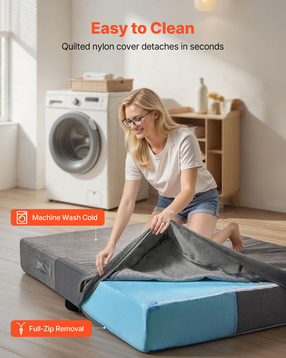 VEVOR Crash Pad, 6 x 4 ft Crash Pad for Kids Sensory with Soft Thick Foam and Washable Cover, Giant Pillow Mat Large Sensory Room Equipment for Children and Adults Jumping, Play, Climbing & Gymnastics