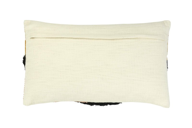 Creative Co-Op Rectangle Multi-Textured Cotton Geometric Shapes Lumbar Pillow, Multicolor