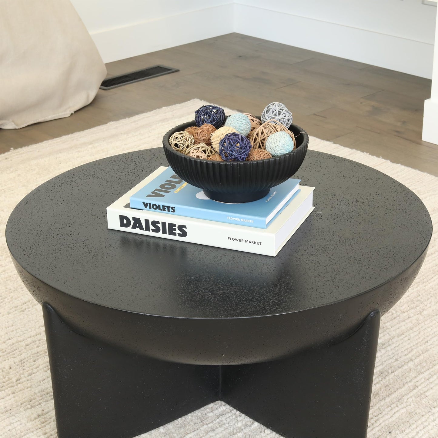 Decorative Concrete Fruit Bowl For Kitchen Counter Or Table Decor – Premium Quality Large Key Bowl Elevates Your Modern/Farmhouse Home Decoration, Showcasing Fruit or Seasonal Centerpieces in Style