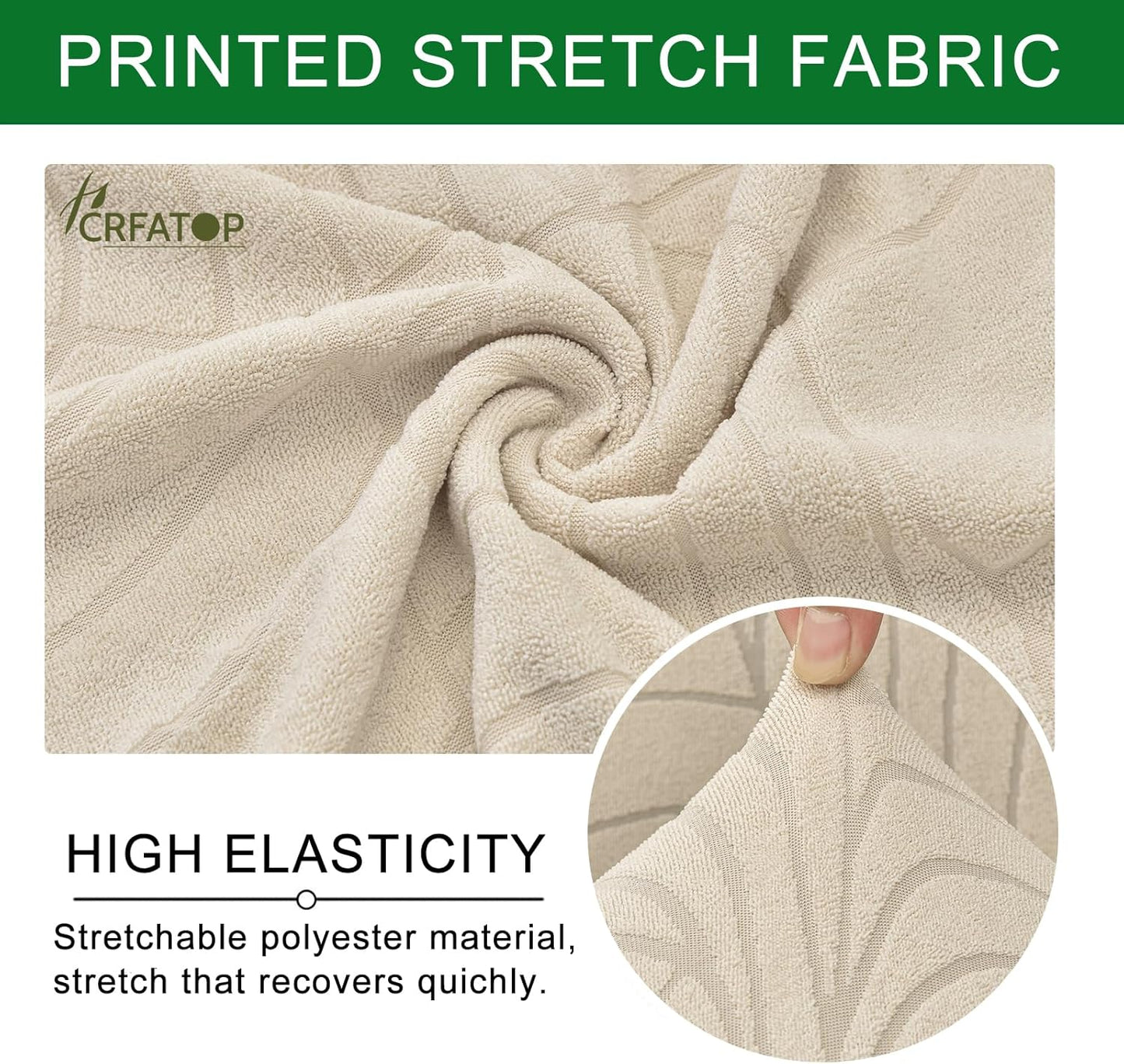 CRFATOP Office Chair Covers, Stretchable Desk Chair Cover with Zipper, Universal Rotating Computer Chair Slipcovers