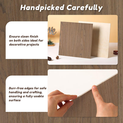 6 Pack Walnut Wood Sheets, 12 x 12 x 1/8 Inch Basswood + Walnut + Birch, Wood for Laser Cutting and Engraving, 3mm Plywood for Laser Cutting, Wood for Crafts, Laser Engraving Blanks, Unfinished Wood