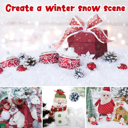 Youdaju Instant Snow Fake Snow Powder Makes 12 Gallons of Artificial Snow Instant Snow Powder Instant Snow Packets Magic Snow for Winter Decoration Holiday Wedding Festival Market Fairy House Decor