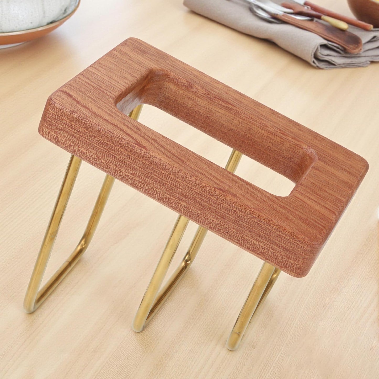 Chopping Board Rack with Wood Base – Multi Layer Kitchen Organizer Stand for Cutting Boards Pot Lids, Baking Trays Pans and Plates Cabinet Storage Divider Accessory Home Countertop or Inside Cabinets