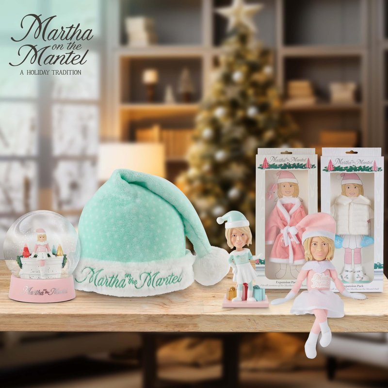 Martha Stewart Funny Bobbleheads – Martha on The Mantel Santa Bobblehead, Christmas Bobble Heads, Bobble Head Figures, Holiday Collectible Décor, Secret Santa Collectible, Stocking Stuffer Gift
