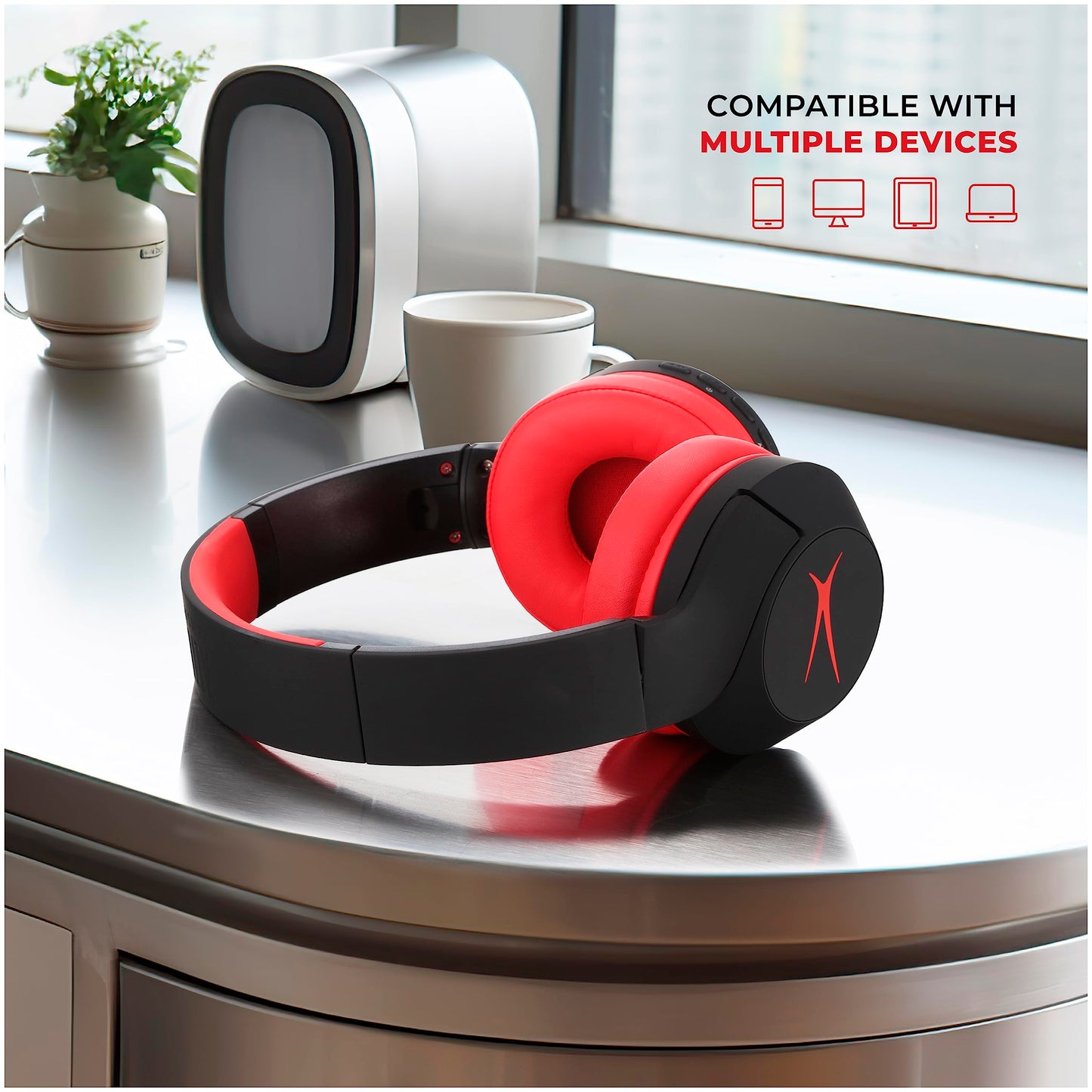 Altec Lansing Kid Safe Noise Cancelling Wireless Headphones 15H Battery, 85dB Volume Limit, Foldable Design Powerful Sound, Active Noise Cancellation Perfect for Kids Ages 7+