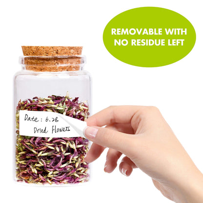 1000 Blank Removable Freezer Labels Water Oil Resistant with Perforation Line for Food Containers Jars Pantry Organization (Each Measures 1” x 3”)