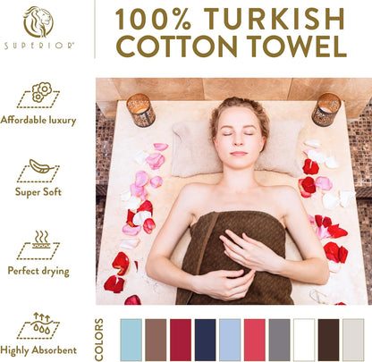 Superior Turkish Cotton Jacquard Solid 12-Piece Washcloth/Face Towel Set, Quick Dry Small Decorative Towels in Maroon