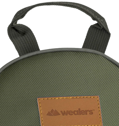Wealers 12 Piece Camp Kitchen Cooking Utensil Set Travel Organizer Grill Accessories Portable Compact Gear for Backpacking BBQ Camping Hiking Travel Cookware Kit Water Resistant Case (Green)