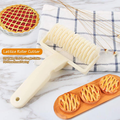 Lattice Roller Cutter for Pie, Pizza, Cookie Dough, Household Baking Pastry Tools, Plastic Lattice Cutter