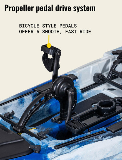 RC 10' Single Pedal Kayak - Propeller Drive (Blue Camo)