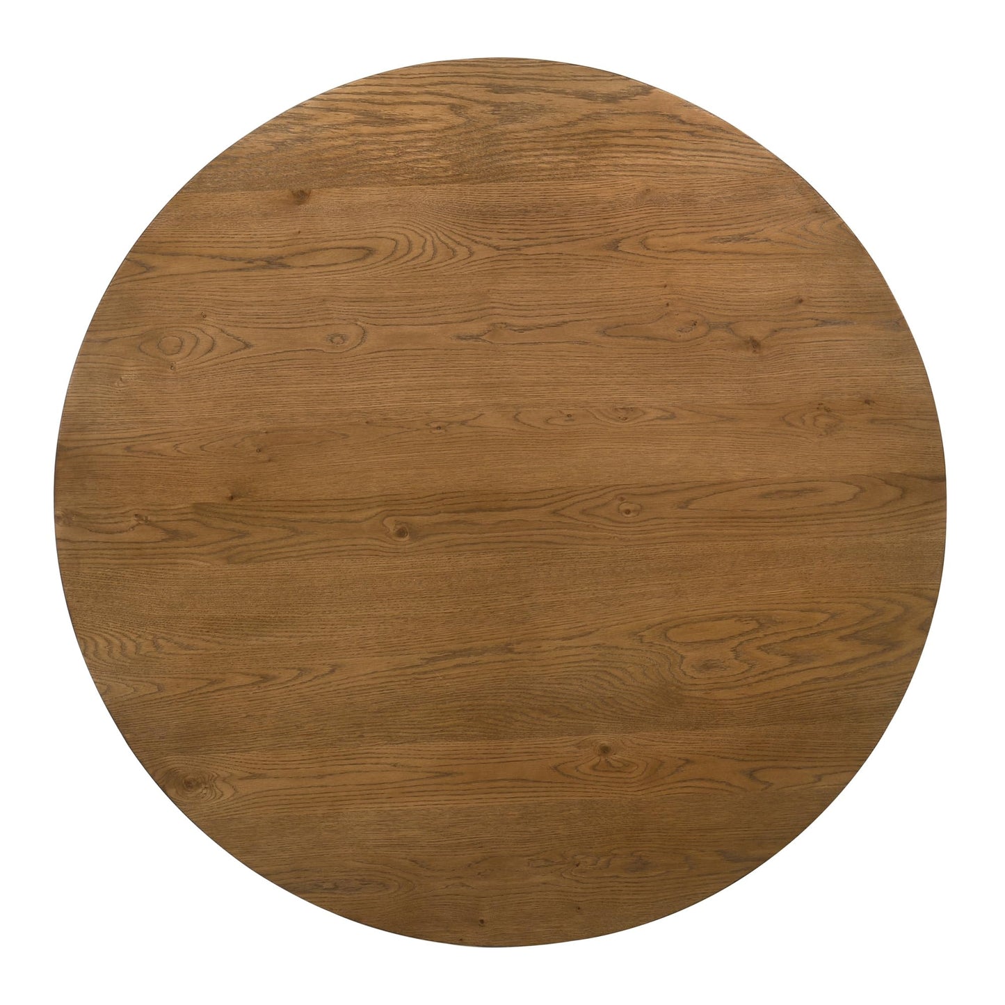 Terra 59" Round Transitional Dining Table, Engineered Wood, Smooth Finish, Mid-Century Modern Pedestal Base, 1" Thick Tabletop, Seats 4, Kitchen or Dining Room Furniture, (Walnut)
