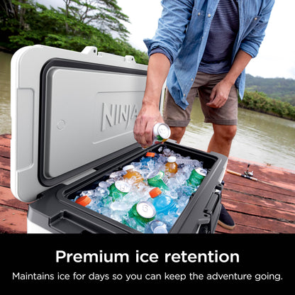Ninja FrostVault | 65qt Wheeled Cooler with Cold Dry Zone | Integrated Fridge-Temp Dry Storage Drawer | Premium Heavy-Duty Insulated Cooler | Keeps Ice Cold for Days | Smokey Mauve | FB265MV