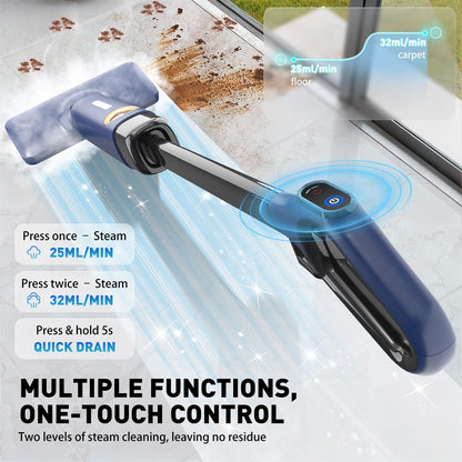 1500W Floor Steam Mop,Powerful Steam Mop for HardWood Floors with LED Display,Steam Mops for Floors Cleaning Steamer with 500ml Tank,Floor Steamers for Hardwood&Tile,10s Heat-Up