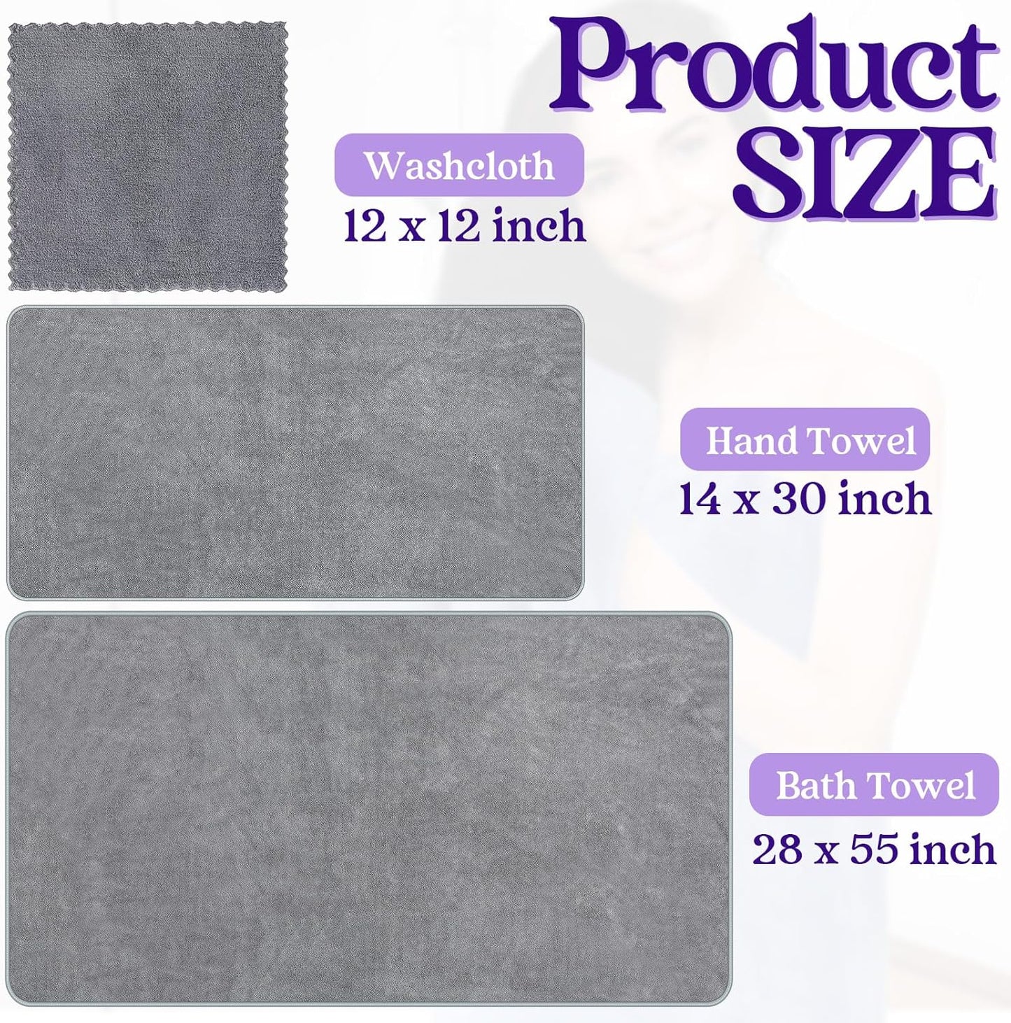 24 Set Set Pcs Bathroom Towel Bath Towels Bulk Include Hand Towels Washcloths Bath Towels Microfiber Coral Velvet