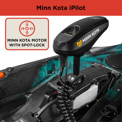Old Town Sportsman AutoPilot 120 Solo Sit-on-Top Fishing Motorized Kayak, with Minn Kota Motor, 12 ft, Steel Camo