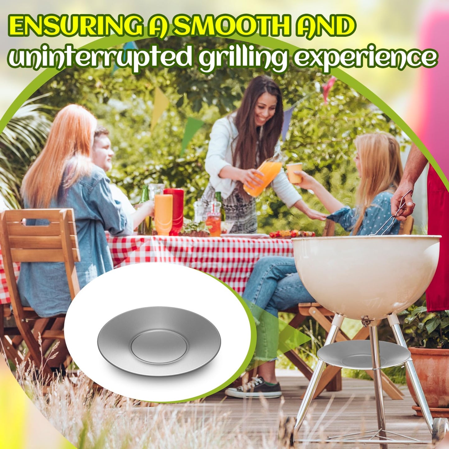 MorningRo 1 Pcs 11'' Diameter Ash Catcher Pan Ash Pan for Charcoal Grill Compatible with Weber for Grill Replacement Parts