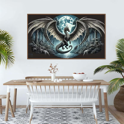 Fantasy Dragon 5D Diamond Painting Kits for Adults, animal Landscape Diamond Mosaic Art,DIY Full Round Diamond Embroidery,Diamond Art Kits for Home Decor,Large size 15.7x27.5 inches,DIY Mosaic Art