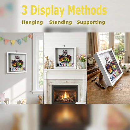 DIY 3D Shadow Box,8x8 Layered 3D Effect Craft Decor,Creative Artwork Gift for Painting Lover