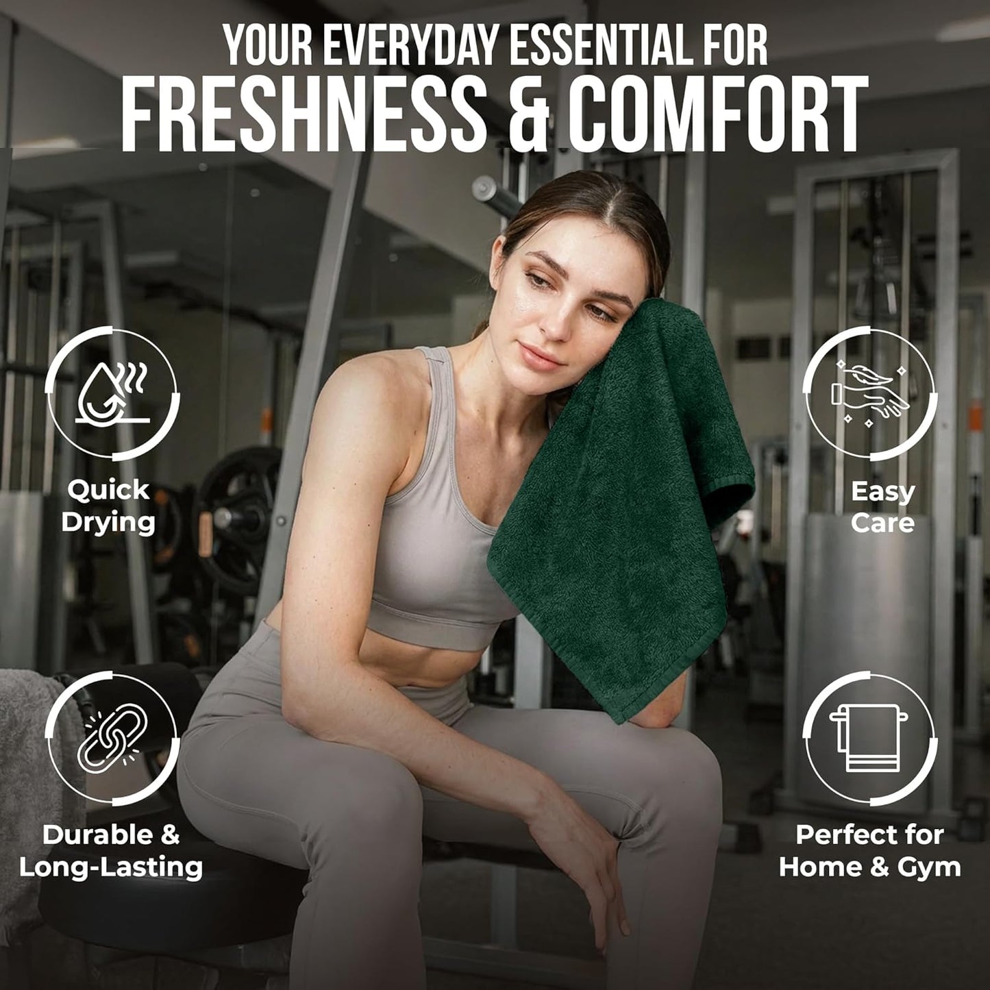 12 Pack 100% 12 12 Inches, 550 RIVERSIDE Premium Cotton Face Wash Cloths, x Soft & Absorbent Face Towels for Bathroom