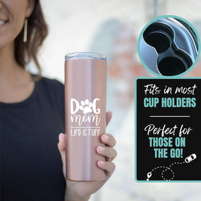 Brooke & Jess Designs Dog Mom Tumbler, Dog Lovers Gifts for Women - Dog Mom Cup, Coffee Mugs