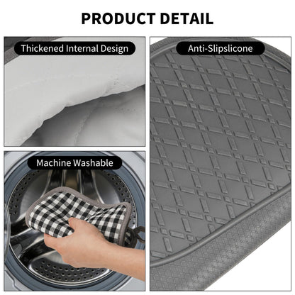 Tifanso Plaid Oven Mitts and Pot Holders 4-Piece Set, Oven Mitts Gloves Heat Resistant with Non-Slip Silicone Surface for Cooking Baking Grilling, Cotton Pot Holders Pads for Kitchen Cooking (Grey)