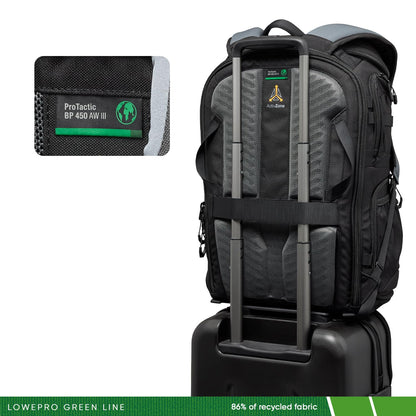 Lowepro ProTactic BP 450 AW III Camera Backpack, 4-point Access, Professional Camera Bag, DSLR/Drones/Mirrorless, Up to 16" Laptop, Rain Cover, for Photographer,Videographer, Volume 28L