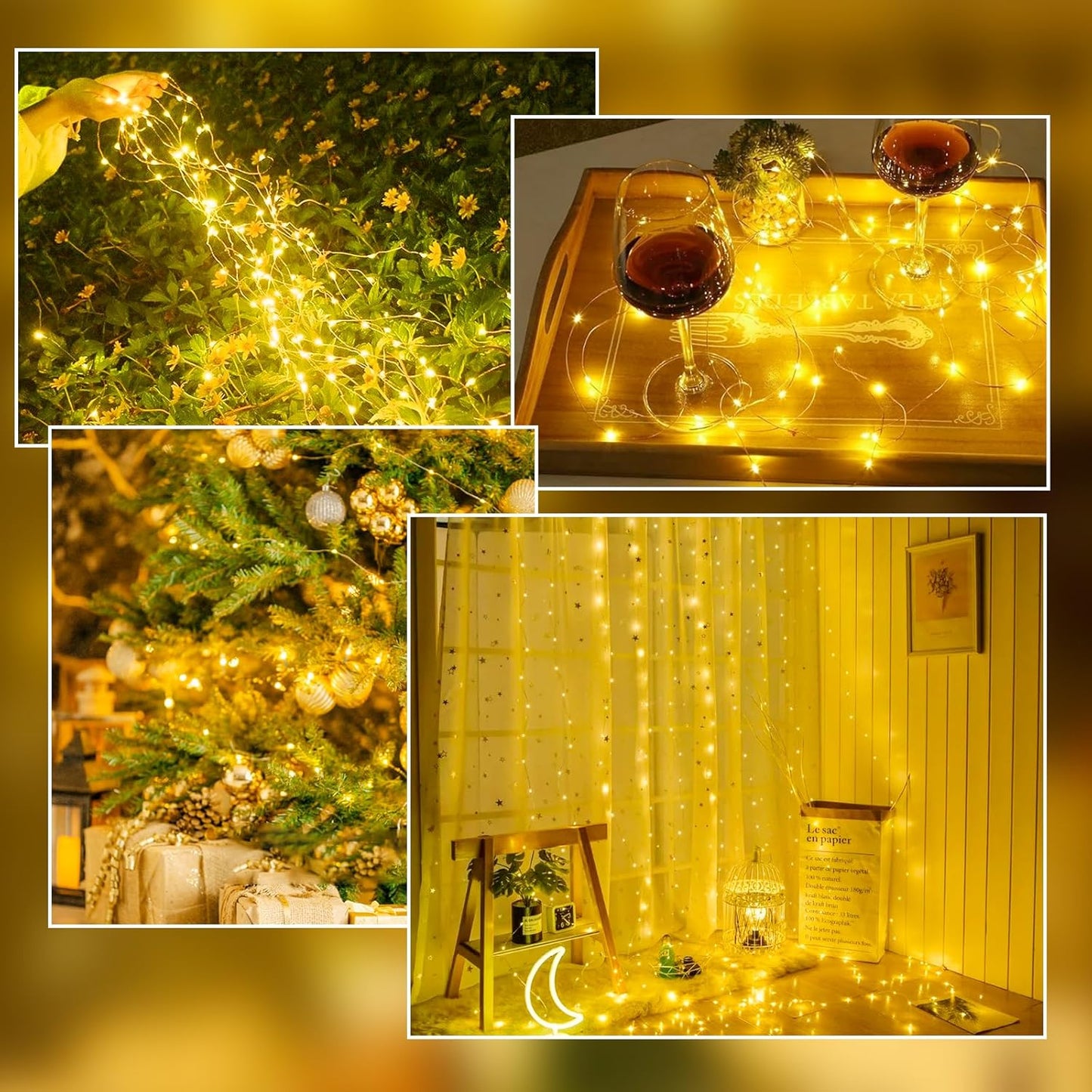 1-Pack 16FT 50 Fairy Lights Battery Operated with Timer, Waterproof LED String Lights Indoor Outdoor, Cuttable Starry