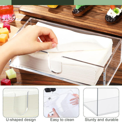 2 2.75 Inch Countertop Mumufy Pcs Paper Napkins Holder Fold Paper Towel Dispenser Height Acrylic Multifold Towel