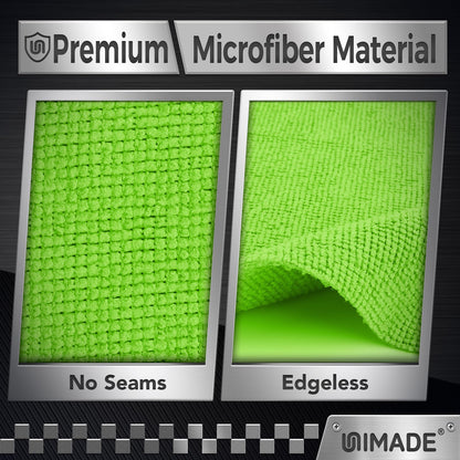 UNIMADE Microfiber Cleaning Cloth, 200PK Reusable Shop Rags Bulk Microfiber Cleansing Cloth Lint Free Cleaning-Towel for Car Kitchen Automotive Bar Mechanic Restaurant Garage,11.5"x11.5",Multicolor