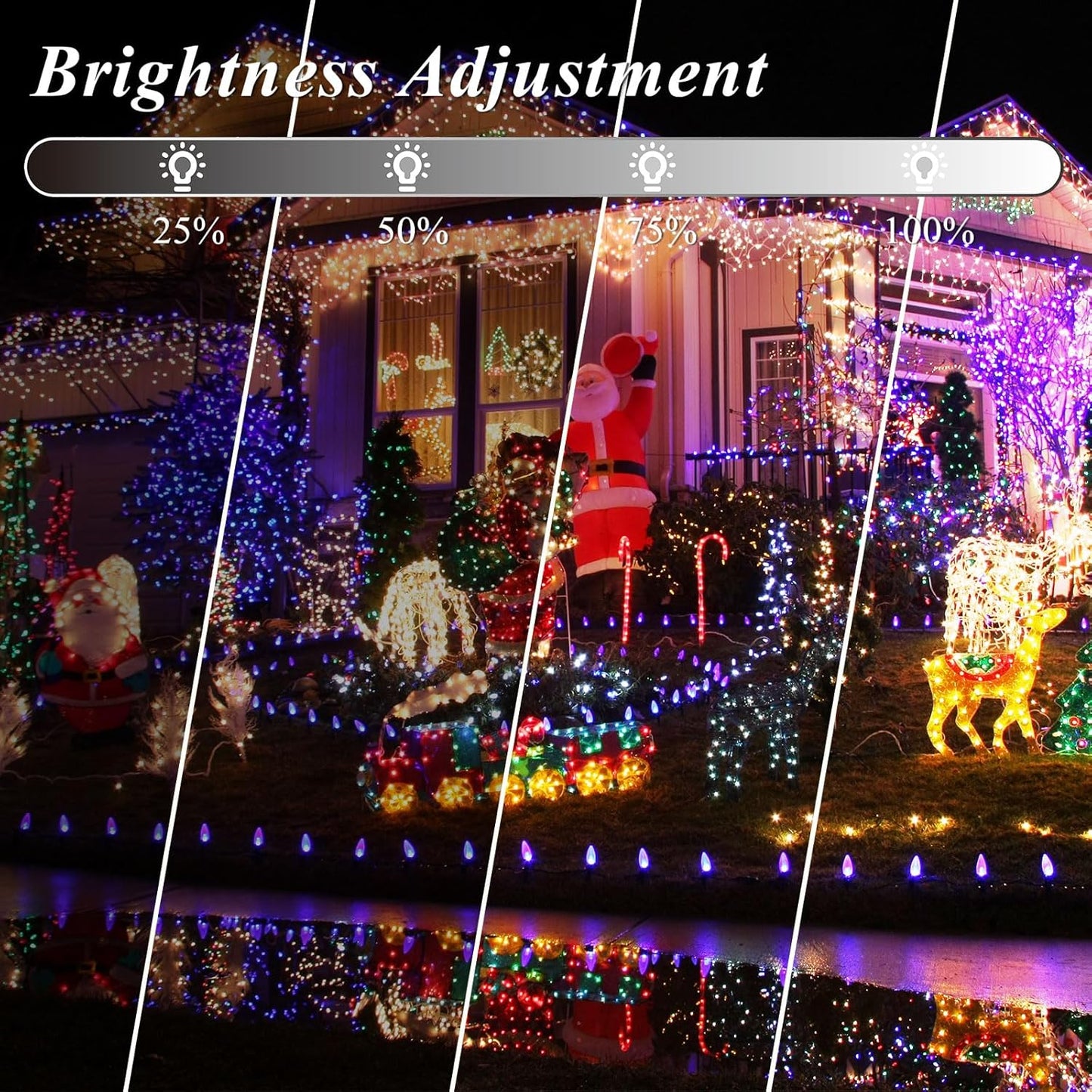 164FT 35 500 Christmas Lights Outdoor, Colors Changing LED Easter String Lights Green Wire Remote Timer, Waterproof