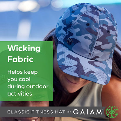 Gaiam Womens Classic Fitness Hat Baseball Cap, Leopard Print Black