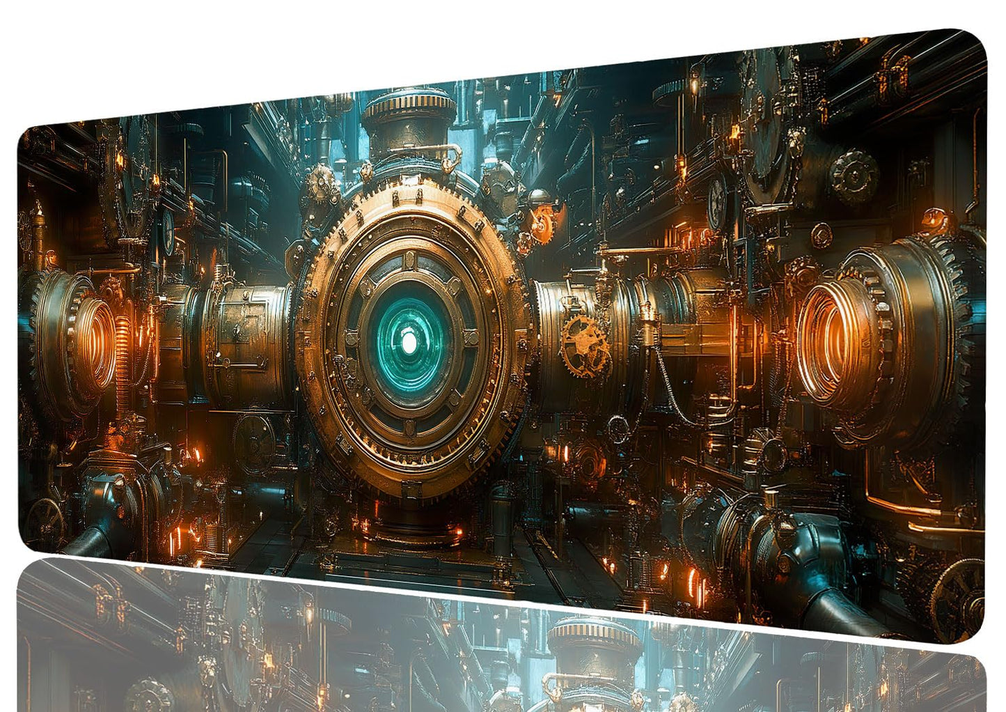 Steampunk Large Mouse Pad Industry Gear Precision Mousepad XL Large Gaming Mouse Pad Laptop Keyboard Mat Desk Pad Ideal for Office, Home, or Remote Work 31.5x11.8 Inch