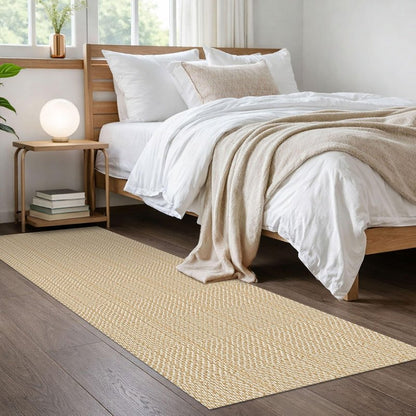 IOHOUZE Washable Runner Rug 2x6 Non Slip Runners for Hallways Entryway Runner Indoor, Kitchen Rugs Woven Cotton Floor Carpet for Kitchen Hall Entrance Bedroom, Warm Beige/Orange/Apricot