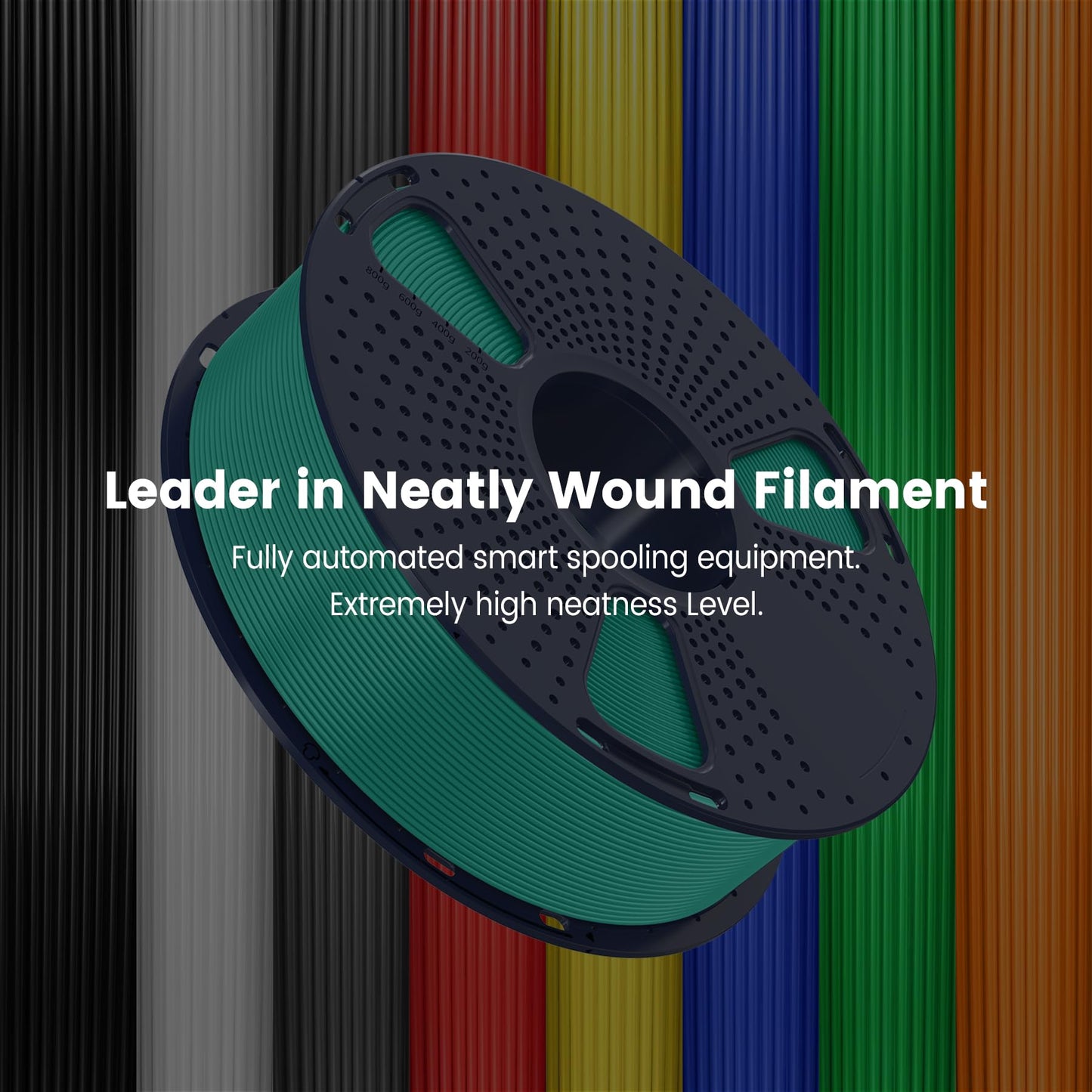 SUNLU PLA 3D Printer Filament PLA Filament 1.75mm, Neatly Wound 3D Printing Filament 1.75mm, Dimensional Accuracy +/- 0.02 mm, Fit Most FDM 3D Printers, 1kg Spool (2.2lbs), Black